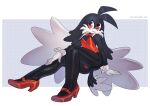  absurd_res anthro bandai_namco bow_tie bulge bunny_costume clothed clothing costume crossdressing cuffs_(clothing) felid feline footwear girly hi_res high_heels klonoa klonoa_(series) lipstick looking_at_viewer makeup male mammal solo sparkydb 
