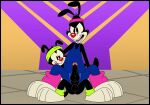  anal anal_penetration animaniacs brother_(lore) brothers_(lore) clothed clothing duo genitals hi_res incest_(lore) kaion male male/male mammal partially_clothed penetration penis sibling_(lore) tongue tongue_out wakko_warner warner_brothers yakko_warner 