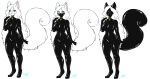  anthro big_breasts bittervow bodysuit breasts clothing collar collar_tag domestic_cat felid feline felis female fluffy fluffy_tail fur glistening glistening_bodysuit glistening_clothing glistening_skinsuit hair kacen_tsaren latex latex_mask long_hair mammal rubber rubber_clothing rubber_suit skinsuit smile tail thick_thighs tight_clothing white_body white_fur white_hair 