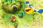  building bulbasaur charmander door fushigi_no_dungeon grass highres leaf no_humans official_art open_mouth outdoors pelipper pokemon pokemon_(creature) pokemon_(game) pokemon_mystery_dungeon 