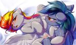  bed bedroom_eyes bodily_fluids cum cum_inside duo ejaculation equid equine fan_character female furniture genital_fluids genitals hasbro hi_res horse ktk&#039;s_sky male male/female mammal my_little_pony narrowed_eyes penis pony pussy seductive sex 