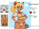  absurd_res adventure_time anthro blonde_hair breasts brown_body cartoon_network clothing deer deltarune female fionna_the_human freckles hair hi_res mammal maxydraws_wolf new_world_deer noelle_holiday panties reindeer solo undertale_(series) underwear 