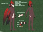  anthro avian balls bovid brown_body brown_eyes brown_fur butt caprine color_swatch digital_media_(artwork) dustin_c english_text erection feathers flaccid fur genitals hair hi_res humanoid_genitalia humanoid_penis hybrid male mammal model_sheet nude penile penis red_hair simple_background smile solo standing tail tail_feathers text wings wings_folded 