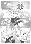  absurd_res anthro casual_clothing clothing comic crop_top dialogue duo ear_piercing ear_ring english_text female hi_res imminent_sex kissing lombax making_out male male/female mammal mechanical_arm monochrome piercing prosthetic ratchet ratchet_and_clank ring_piercing rivet_(ratchet_and_clank) romantic romantic_couple scarletgreninja shirt sony_corporation sony_interactive_entertainment story story_in_description surprised_face text topwear 