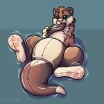  animate_inanimate brown_body circle_eyebrows eyebrows fur green_eyes hi_res inflatable inflation living_inflatable mammal mustelid otter pool_toy solo symrea transformation 