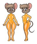  2022 acstlu anita_squeek anthro big_ears boots brown_body brown_fur brown_hair clothing female footwear fur hair hand_on_hip hi_res high_heeled_boots high_heels looking_at_viewer mammal mouse murid murine open_mouth pink_nose rodent rubber rubber_clothing rubber_suit short_hair simple_background solo standing tail tight_clothing 