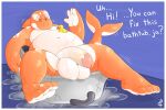  absurd_res ampersand_ad anthro balls bathroom bathtub belly big_balls big_belly big_penis bubble cetacean dolphin expansion feet foreskin genitals growth hi_res huge_balls huge_penis male mammal marine oceanic_dolphin orange_body orca overweight overweight_male penis rubber_duck solo solo_focus sponge toes toothed_whale water wave wet 