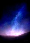  alu.m_(alpcmas) blue_sky commentary_request gradient_sky highres mountain night night_sky no_humans original outdoors purple_sky scenery signature sky star_(sky) starry_sky sunset 