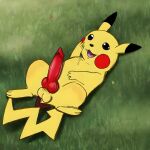  1:1 ai_generated balls feral game_freak generation_1_pokemon genitals hi_res knot male nintendo penis pikachu pokemon pokemon_(species) solo 