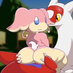  adeviantcritter ambiguous_gender audino big_butt blue_eyes butt butt_grab duo feral generation_3_pokemon generation_5_pokemon hand_on_butt humanoid latias legendary_pokemon nintendo pokemon pokemon_(species) small_tail tail wide_hips yellow_eyes 