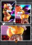  3d_(artwork) absurd_res animatronic anthro bear dash23 digital_media_(artwork) duo fazclaire&#039;s_nightclub female five_nights_at_freddy&#039;s fredina&#039;s_nightclub golden_freddy_(fnaf) golden_fredina_(cally3d) hi_res humanoid machine male male/female mammal robot scottgames source_filmmaker type-0_(cally3d) 