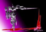  arm_cannon assault_visor dated full_body gundam gundam_suisei_no_majo holding holding_polearm holding_weapon lance looking_down mecha michaelis_(mobile_suit) mobile_suit no_humans polearm robot science_fiction shadow signature solo standing weapon zzz_sakaz 