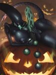  2023 ahegao alien alien_(franchise) anal_beads big_breasts bodily_fluids breasts digital_media_(artwork) drooling female food fruit genitals giger_(character) halloween hi_res holidays humanoid looking_pleasured mature_female plant pumpkin pussy r.g.buzsz saliva sex_toy solo thick_thighs xenomorph 