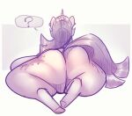  2020 big_butt butt equid equine female feral friendship_is_magic hasbro hi_res hooves horn lying mammal my_little_pony obese obese_female obese_feral on_front overweight overweight_female overweight_feral question_mark rear_view ridiculouscake simple_background sketch solo speech_bubble tail twilight_sparkle_(mlp) unaware unicorn white_background 