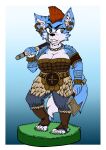  2023 absurd_res anthro armor axe battle_axe breasts canid canine cerinian cleavage clothed clothing cosplay crossover crossover_cosplay digital_drawing_(artwork) digital_media_(artwork) ear_piercing ear_ring female fox fur gamesworkshop hi_res jewelry krystal leather leather_armor mammal miniature_model mohawk necklace nintendo piercing ring_piercing slayer solo star_fox tattoo warhammer_(franchise) warhammer_fantasy xxtheoneguyxx 
