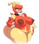  anthro areola avian bedroom_eyes belly big_breasts breasts claws female generation_1_pokemon genitals hand_on_hip hi_res huge_breasts lips magmar mature_anthro mature_female narrowed_eyes nintendo nipples nude overweight overweight_anthro pokemon pokemon_(species) pussy r-mk seductive slightly_chubby solo standing thick_thighs wide_hips 