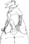  absurd_res anthro canid canine doublespace duo female fluffy fluffy_tail fox hi_res human imminent_sex male male/female mammal on_bottom on_top pen_(artwork) reverse_cowgirl_position sex smug tail traditional_media_(artwork) 