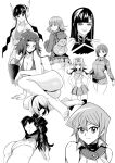  6+girls ass backpack bag bare_shoulders barefoot bikini blunt_bangs blush breasts character_request cleavage collarbone danganronpa_(series) danganronpa_2:_goodbye_despair elesa_(pokemon) greyscale hand_on_own_hip highres hood hood_down izayoi_aki jacket kirigaya_suguha large_breasts long_hair medium_hair miniskirt monochrome multiple_girls nanami_chiaki nier:automata nier_(series) no_hair_ornament panties pleated_skirt pokemon sangqi_de_ray shorts skirt swimsuit sword_art_online tenjouin_asuka underwear yorha_no._2_type_b yu-gi-oh! yu-gi-oh!_gx 