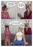  absurd_res alfredo_reyundo_(li&#039;l_melon) angry anthro antlers blood bodily_fluids brown_body brown_fur bulge bullet_wound cheetah clothed clothing comic corpse crop_top david_reyundo_(li&#039;l_melon) dead_eyes death deer dialogue english_text eye_roll father_(lore) father_and_child_(lore) father_and_son_(lore) felid feline fur girly group gun hair hand_on_hip handgun hi_res horn lawsonia long_hair looking_away male mammal mature_anthro mature_male muscular muscular_anthro muscular_male navel off_shoulder panties parent_(lore) parent_and_child_(lore) parent_and_son_(lore) pistol ranged_weapon red_hair robe shirt shirtless slim son_(lore) speech_bubble strays_in_paradise text topwear trio underwear wavy_hair weapon yelling young young_male 