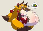  &lt;3 2020 anthro areola armwear bead_collar bell bell_collar belly_inflation big_breasts big_hair blonde_hair blush blush_lines breasts brown_body brown_ears brown_fur brown_hair brown_tail canid canine claws clothing clothing_markings collar eyes_closed female fox fox_(hage) fur hage hair headgear headwear hi_res highlights_(coloring) huge_belly huge_breasts huge_hips huge_thighs inflation long_hair mammal markings motion_lines multicolored_body multicolored_clothing multicolored_ears multicolored_fur multicolored_hair navel nipple_piercing nipples outie overweight paws piercing pink_areola red_clothing slightly_chubby solo tail tail_markings tail_wear thick_thighs topwear two_tone_body two_tone_clothing two_tone_ears two_tone_fur two_tone_hair two_tone_tail white_body white_clothing white_ears white_fur yellow_body yellow_clothing yellow_fur yellow_tail 