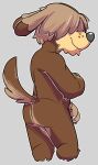 animal_crossing anthro balls brown_body brown_fur butt canid canine canis domestic_dog fur genitals hi_res hidden_eyes male mammal mousesix nintendo shep_(animal_crossing) solo tail villager_(animal_crossing) 