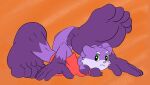  big_feet braided_hair braided_ponytail feet foot_fetish foot_focus fur hair hi_res huge_feet humanoid_feet hyper hyper_feet laying_on_ground mammal marblepan mustelid otter plantigrade ponytail purple_body purple_fur what 