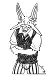  alpha_channel anthro beastars bodily_fluids canid canine canis clothing crying_laughing domestic_rabbit fan_character fur hi_res humor hybrid lagomorph laugh lee_(greatlizardwizard) legoshi&#039;s_chimera_(beastars) leporid male mammal monochrome necktie number oryctolagus rabbit school_uniform simple_background solo student sunny_frostwolf tears transparent_background uniform wolf 