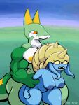  anthro anthrofied arm_pull big_breasts breasts cephalopod digital_media_(artwork) duo fangs female fossil_pokemon from_behind_position generation_1_pokemon generation_5_pokemon interspecies male male/female marine mollusk muscular muscular_male nintendo nipples nude omastar penetration pixel_(artwork) pokemon pokemon_(species) pokemorph prison_guard_position scalie serperior sex short_stack signature simple_background teeth thick_thighs wi_tolo wide_hips 