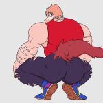  1:1 2022 abstract_background anthro athletic athletic_anthro athletic_male biceps big_butt bottomwear broly_culo bubble_butt butt clothing crouching denim denim_clothing digital_drawing_(artwork) digital_media_(artwork) dinosaur dromaeosaurid goodbye_volcano_high grey_background hair hi_res huge_butt jeans long_tail looking_at_viewer looking_back male meme multicolored_body multicolored_scales muscular muscular_anthro muscular_male orange_hair pants pink_eyes reed_(gvh) reptile scales scalie short_hair simple_background smile snoot_game_(fan_game) solo striped_body striped_scales stripes tail tan_body tan_scales tan_stripes theropod thick_thighs torn_bottomwear torn_clothing torn_jeans torn_pants two_tone_body two_tone_scales unknown_artist velociraptor wide_hips 