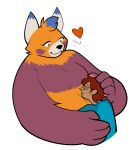  &lt;3 2023 4_fingers alpha_channel ambiguous_gender anthro auria_jansson bear belly belly_squish bewear big_hands black_nose blake_rothenberg blue_clothing blue_highlights blue_shirt blue_topwear blush blush_lines cathodegaytube cheek_spots chest_tuft clothing cuddling dipstick_ears duo eyebrows eyes_closed eyewear facial_hair fingers fur generation_7_pokemon glasses green_eyes gynomorph_(lore) hair hi_res highlights_(coloring) human larger_ambiguous male male/ambiguous mammal multicolored_ears nintendo orange_body orange_fur pawpads pink_pawpads pokemon pokemon_(species) red_body red_fur red_hair shirt simple_background size_difference smaller_male smile squish topwear trans_(lore) trans_woman_(lore) transparent_background tuft 