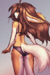  anthro clothing elronya fan_character female freckles hair lagomorph leporid long_hair long_tail mammal rabbit ronya solo suvi_(elronya) tail underwear 