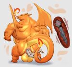  anal anthro balls charizard dildo dildo_insertion duo generation_1_pokemon genitals hi_res human hyper living_dildo living_sex_toy lotolotl male mammal muscular nintendo penetration pokemon pokemon_(species) sex_toy sex_toy_insertion wings 