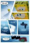  anthro comic dialogue hi_res ice male marine nickelodeon on_model pancaketiffy sea_sponge snow solo spanish_text speech_bubble spongebob_squarepants spongebob_squarepants_(character) text toony translation_check translation_request water 