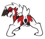  animal_genitalia animal_pussy anus butt canid canine canine_genitalia canine_pussy female generation_7_pokemon genitals hi_res lycanroc mammal midnight_lycanroc nintendo pokemon pokemon_(species) presenting presenting_hindquarters pussy solo tongue trout_(artist) 