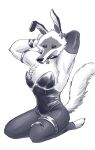  absurd_res anthro bunny_costume canid canine canis clothed clothing costume crossdressing death_(puss_in_boots) dreamworks fluffy hi_res male mammal pose puss_in_boots_(film) puss_in_boots_the_last_wish red_eyes seductive sitting skimpy solo ultimatellurker wolf 