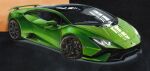  black_background car glowing lamborghini lamborghini_huracan lamborghini_huracan_tecnica motor_vehicle no_humans original shadow spoiler_(automobile) takapon_0505 vehicle_focus 