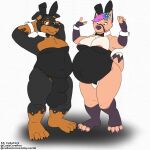  belly big_belly breasts bulge canid canine canis clothing costume cudacore domestic_dog feet female fox hi_res hyper male mammal mastiff molosser nipples paint paws playboy_costume pregnant rottweiler slightly_chubby toes ziku 