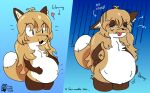  anthro belly big_belly canid canine female female/female fox guzzlord420 hi_res mammal pregnant pregnant_female sequence solo 