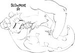  anal anthro big_tummy black_and_white bodily_fluids disembodied_hand duo eating eating_food ejaculation eli_(elicazz) elicazzz eyes_closed felid feline female female/female fisting food generation_1_pokemon genital_fluids genitals head_grab holding_food holding_object laying_on_ground lying male mammal monochrome nintendo on_back penetration petting_head pokemon pokemon_(species) pussy pussy_ejaculation pussy_juice sketch slowpoke spread_legs spreading trans_(lore) trans_woman_(lore) 