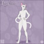  aethelwulf anthro concept_art domestic_cat felid feline felis fur genitals girly hi_res male male/male mammal nude penis pink_nose pinup pose sketch solo white_body white_fur 