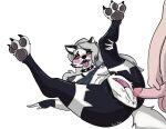  after_sex ahegao anthro anus bodily_fluids breasts canid collar cum cum_in_pussy cum_inside exposed_breasts female genital_fluids genitals helluva_boss hi_res human human_on_anthro interspecies looking_pleasured loona_(helluva_boss) male male/female mammal pawpads paws penis pinesdelights spiked_collar spikes 