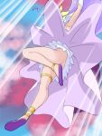  armpits ass dress full_body haruyama_kazunori jewelry legs long_hair magical_girl precure purple_hair 