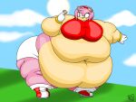  2018 4:3 5_fingers amy_rose anthro batspid2 big_breasts biped black_eyelashes black_nose black_pupils bottomwear bracelet breasts cel_shading clothing cloud crop_top crown digital_drawing_(artwork) digital_media_(artwork) eating eulipotyphlan female fingers flabby_arms food footwear full-length_portrait fur glistening glistening_eyes gloves grass green_eyes hair handwear headgear hedgehog holding_food holding_object huge_belly huge_thighs hyper hyper_hips hyper_thighs jewelry love_handles mammal midriff morbidly_obese morbidly_obese_anthro morbidly_obese_female navel obese obese_anthro obese_female overweight overweight_anthro overweight_female pink_body pink_fur pink_hair plant portrait pupils red_clothing red_headgear red_topwear sega shaded shirt short_hair signature smile solo sonic_the_hedgehog_(series) standing sun tan_body tan_fur thick_thighs tiara tight_bottomwear tight_clothing topwear underwear white_clothing white_gloves white_handwear white_underwear 