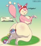  absurd_res anal anal_beads anal_beads_in_ass anal_penetration anthro big_breasts big_butt bottomless breasts butt clothed clothing female female_symbol gender_symbol generation_3_pokemon hexami hi_res huge_butt kneeling nintendo object_in_ass penetration pokeball pokemon pokemon_(species) sex_toy sex_toy_in_ass sex_toy_insertion skitty solo symbol text thick_thighs 