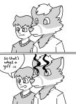  absurd_res anthro canid canine canis comic duo fox hi_res human hybrid josh_(lelol_fire) lelol_fire male mammal wolf 