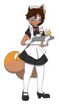  alcohol anthro beer beverage canid canine chaos55t clothing fondue fox maid_uniform male mammal mikey_unovapix uniform 