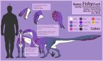  ambiguous_gender biped claws color_swatch countershade_face countershade_torso countershading dinosaur english_text feathered_dinosaur feathers feef_(fishtits) feral fishtits guanlong hi_res model_sheet open_mouth reptile scalie tail text tongue 