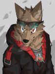  absurd_res anthro canid canine canis clothing costume furry_wearing_fursuit fursuit hi_res human human_on_anthro interspecies male mammal moonfangwolf techwear wolf wolfanine 