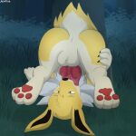  animated eeveelution generation_1_pokemon genitals jolteon male male/male nintendo nsfw penis pokemon pokemon_(species) self_love sex sucking 