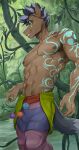  abs absurd_res anthro clothed clothing equid equine glowing glowing_tattoo hi_res horse male mammal muscular muscular_anthro muscular_male nipples pecs pony refegi solo tattoo tida 
